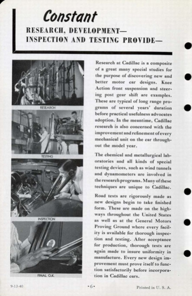 1941 Cadillac Salesmans Data Book Page 50
